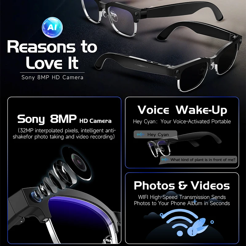 W630 HeyCyan แว่นตาอัจฉริยะ กล - Photographic Memory บทวิจารณ์และราคา