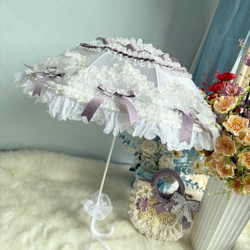 ร่มลูกไม้สีม่วงขาวสไตล์โลลิต้า - Photography Umbrella บทวิจารณ์และราคา
