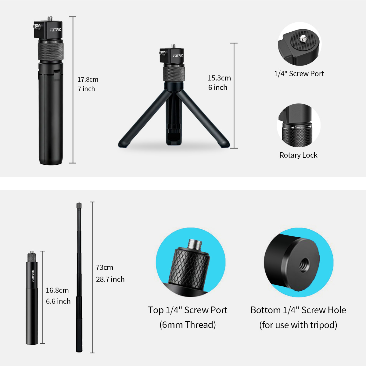 FOTRIC ไม้เซลฟี่แบบซ่อนได้ ขนา - Photography Basics บทวิจารณ์และราคา