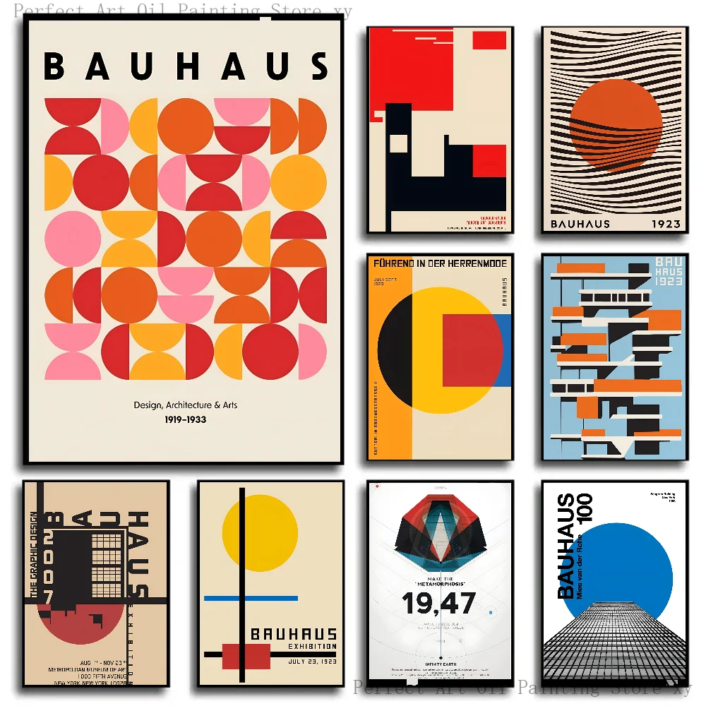1PC Bauhaus Modern Simplicity  - Photography Geometry บทวิจารณ์และราคา